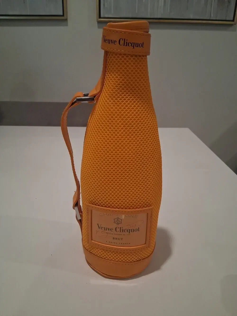 Veuve Clicquot Ice Jacket Orange Insulated Champagne Bottle Cooler Sleeve Bag